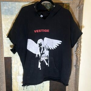 Black hoodie short sleeved